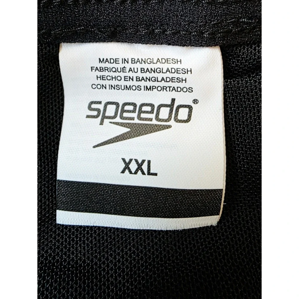Speedo Mens XXL  Redondo Edge Volley Swim Trunks Anthracite Black NWT $50